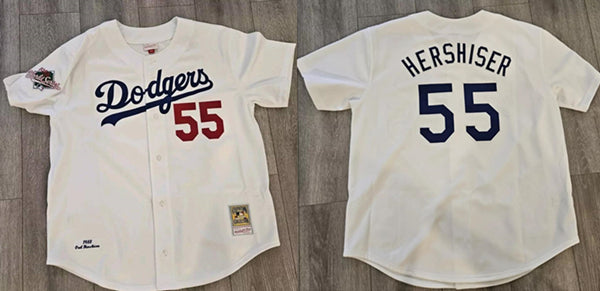Orel Hershiser Los Angeles Dodgers white jersey