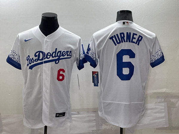 Trea Turner Los Angeles Dodgers white City Connect jersey