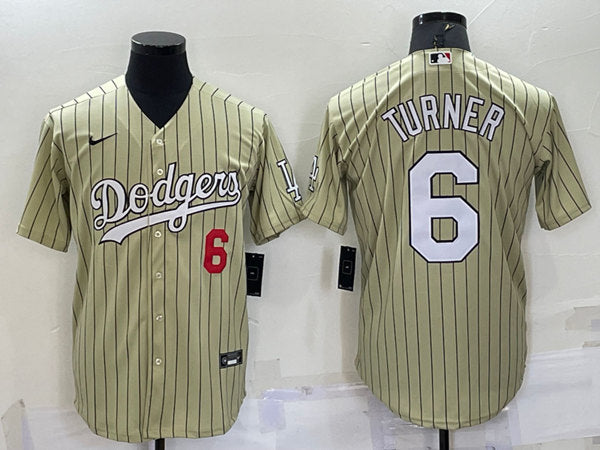 Trea Turner Los Angeles Dodgers cream jersey