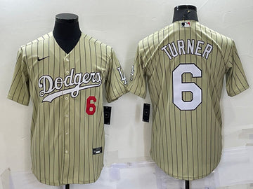 Trea Turner Los Angeles Dodgers cream jersey