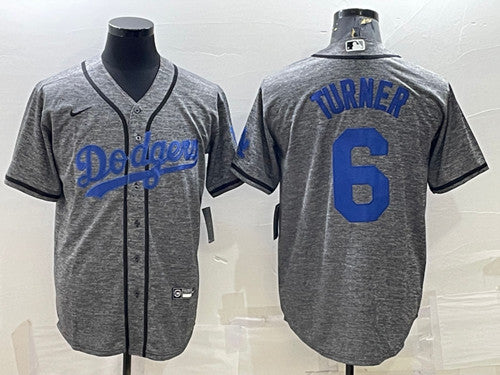 Trea Turner Los Angeles Dodgers gray jersey