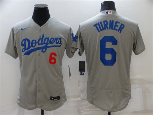 Trea Turner Los Angeles Dodgers grey jersey