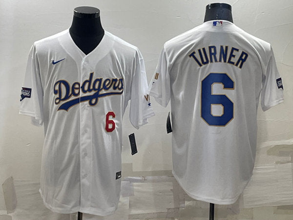 Trea Turner Los Angeles Dodgers white jersey