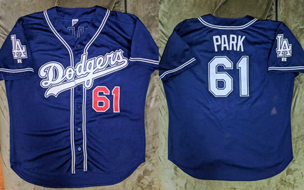 Chan Ho Park Los Angeles Dodgers blue jersey