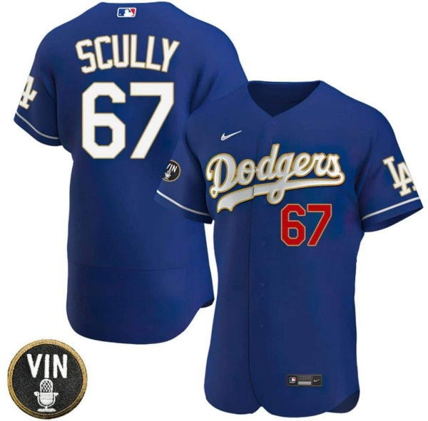 Vin Scully Los Angeles Dodgers blue jersey