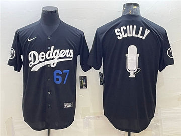 Vin Scully Los Angeles Dodgers black jersey