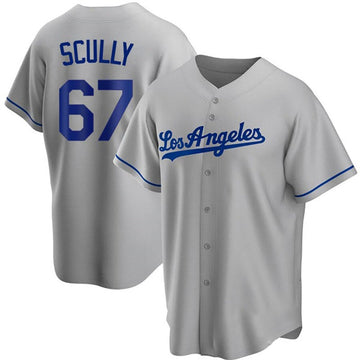 Vin Scully Los Angeles Dodgers gray jersey