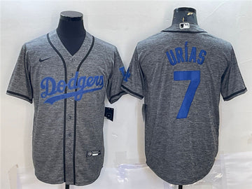 Julio Urias Los Angeles Dodgers gray jersey