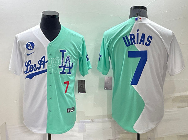 Julio Urias Los Angeles Dodgers white-green All-Star jersey