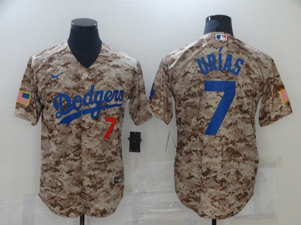 Julio Urias Los Angeles Dodgers camo Camo jersey