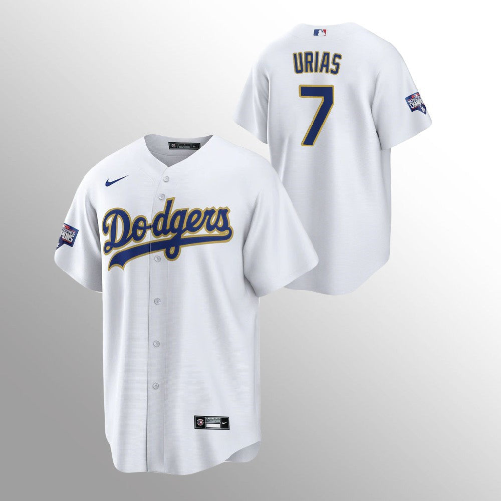 Julio Urias Los Angeles Dodgers gold jersey