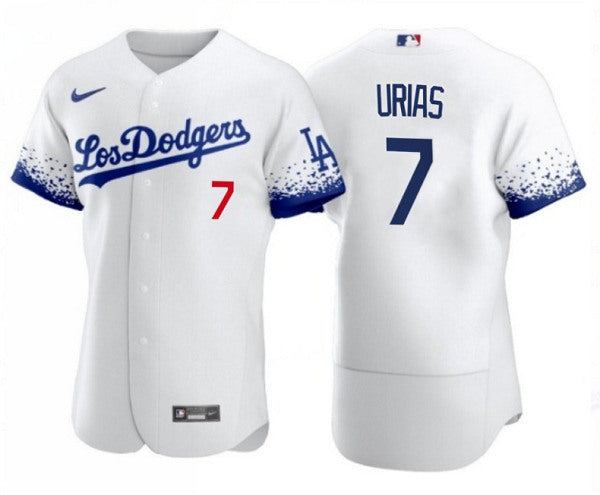 Julio Urias Los Angeles Dodgers white City Connect jersey