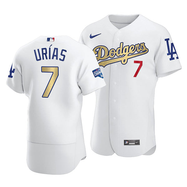 Julio Urias Los Angeles Dodgers white jersey