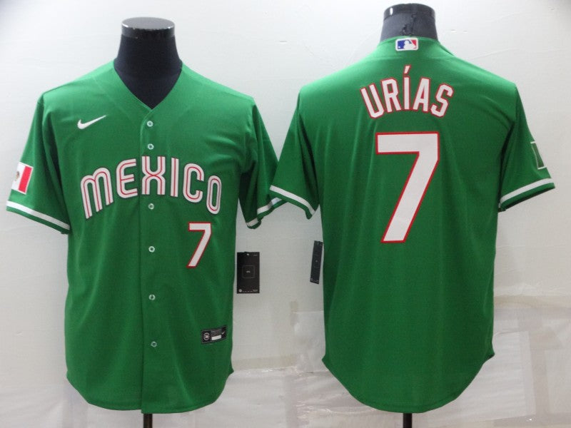 Julio Urias Los Angeles Dodgers green jersey