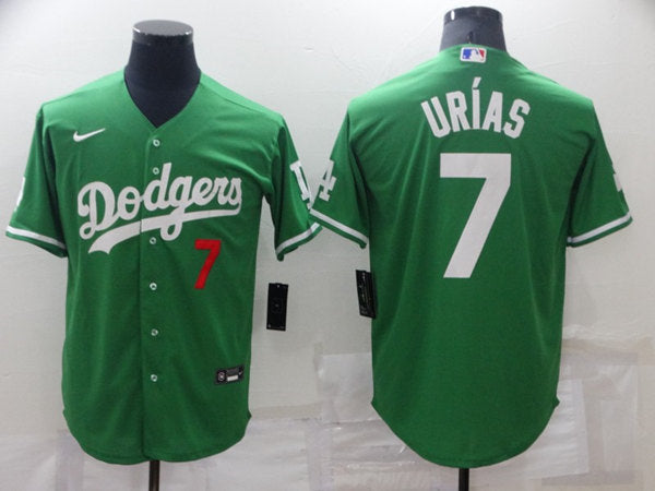 Julio Urias Los Angeles Dodgers green jersey