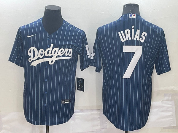 Julio Urias Los Angeles Dodgers navy jersey