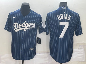 Julio Urias Los Angeles Dodgers navy jersey