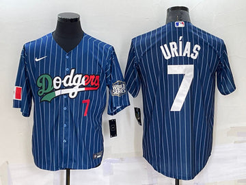 Julio Urias Los Angeles Dodgers navy jersey