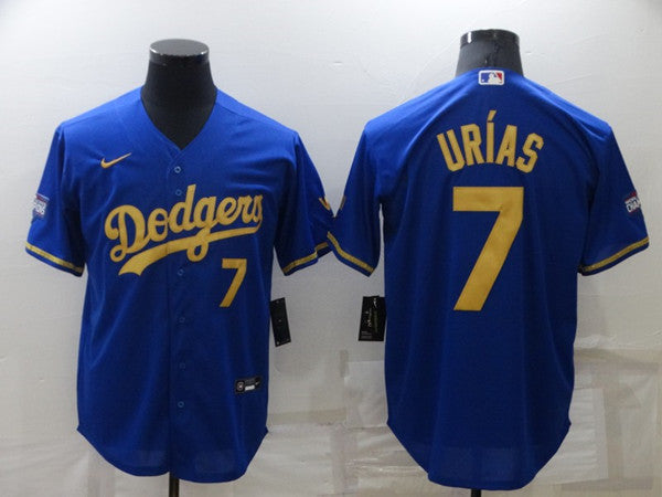 Julio Urias Los Angeles Dodgers royal jersey