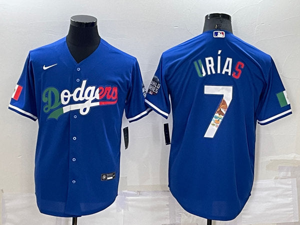 Julio Urias Los Angeles Dodgers royal jersey