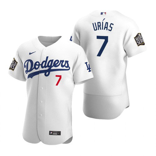 Julio Urias Los Angeles Dodgers white jersey