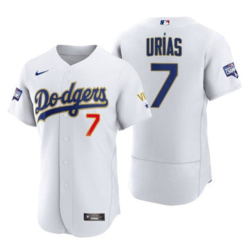 Julio Urias Los Angeles Dodgers white jersey