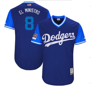 Manny Machado El Ministro Majestic Los Angeles Dodgers royal Authentic jersey