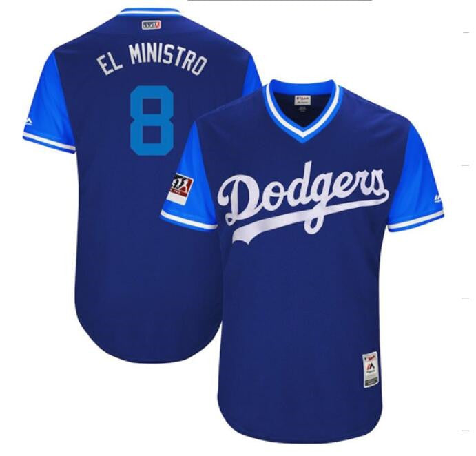 Manny Machado El Ministro Majestic Los Angeles Dodgers royal Authentic jersey