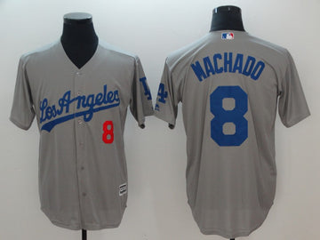 Manny Machado Los Angeles Dodgers gray jersey