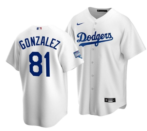 Victor Gonzalez Los Angeles Dodgers white Home jersey