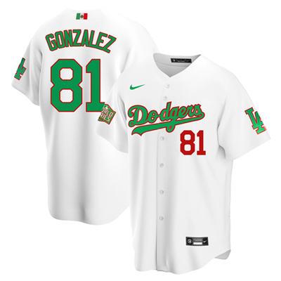 Victor Gonzalez Los Angeles Dodgers white jersey