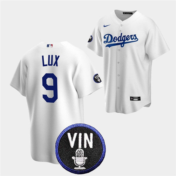 Gavin Lux Los Angeles Dodgers white jersey