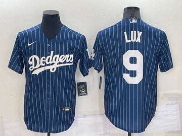 Gavin Lux Los Angeles Dodgers navy jersey