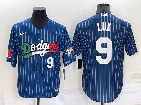 Gavin Lux Los Angeles Dodgers navy jersey