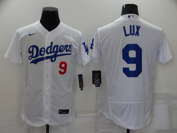 Gavin Lux Los Angeles Dodgers white jersey