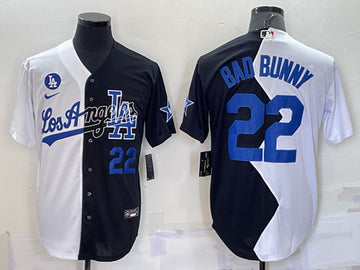 Custom Los Angeles Dodgers white-black All-Star jersey