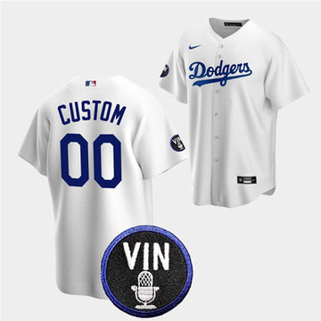 Custom Los Angeles Dodgers white jersey