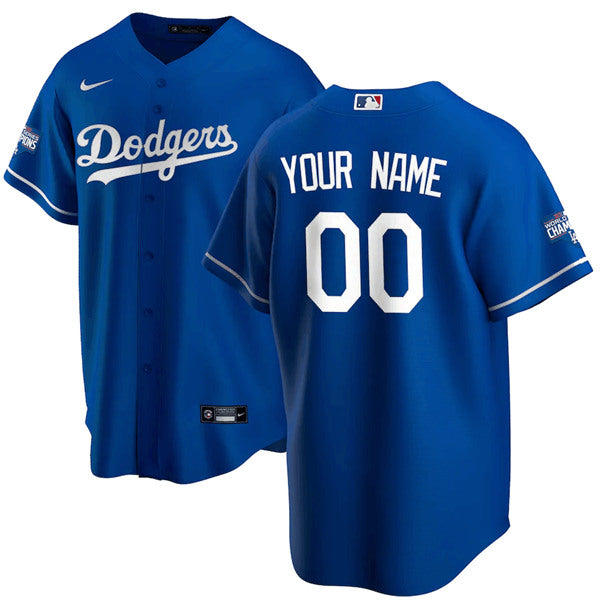 Custom Los Angeles Dodgers blue Home jersey