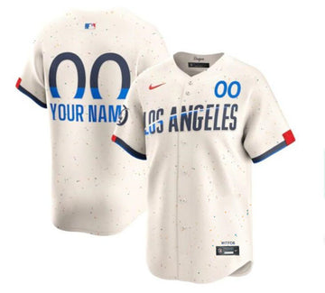 Custom Los Angeles Dodgers cream City Connect jersey