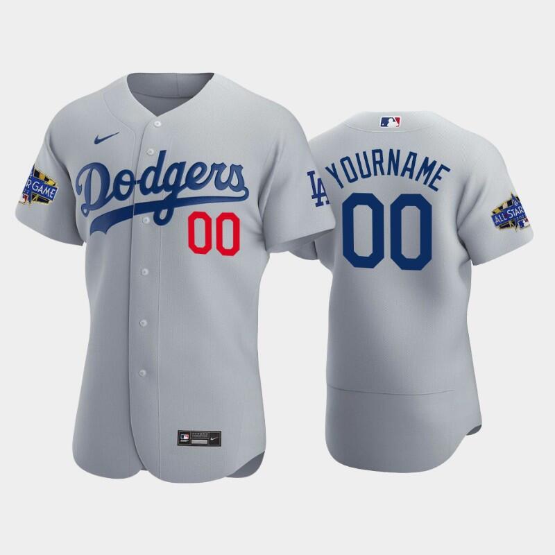 Custom Los Angeles Dodgers gray All-Star jersey