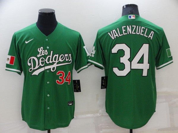 Custom Los Angeles Dodgers green jersey