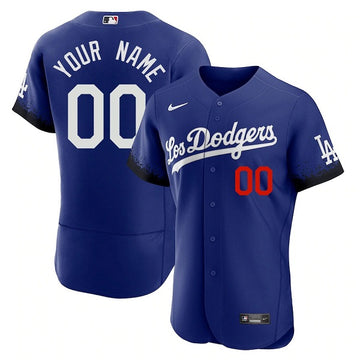 Custom Los Angeles Dodgers royal City Connect jersey