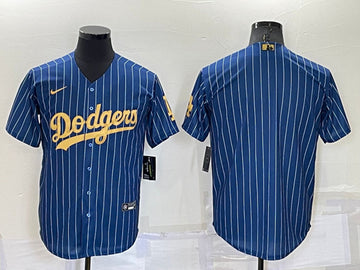 Custom Los Angeles Dodgers navy-gold jersey