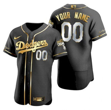 Custom Los Angeles Dodgers black jersey