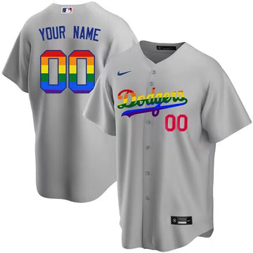 Custom Los Angeles Dodgers gray jersey