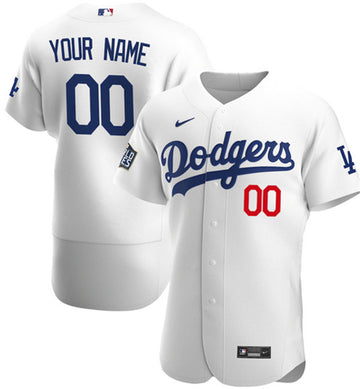 Custom Los Angeles Dodgers white jersey