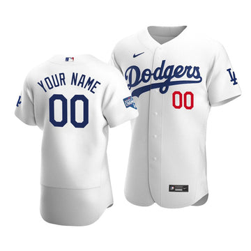 Custom Los Angeles Dodgers white Home jersey