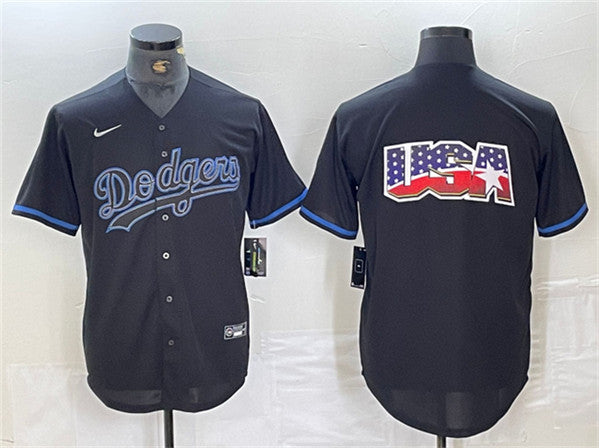 Team Big Logo Los Angeles Dodgers black jersey