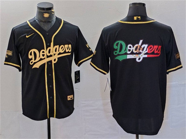 Team Big Logo Los Angeles Dodgers black jersey