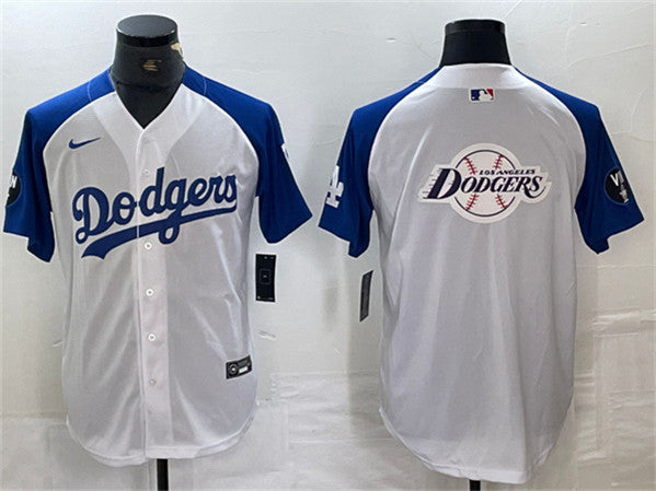 Team Big Logo Los Angeles Dodgers white-blue jersey